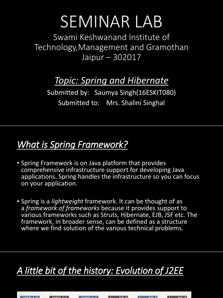 Java Frameworks: Spring & Hibernate | PDF | Spring Framework | Model ...