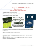 Important Essays For CSS 2020 Examination by Sir Ghafoor Tahir