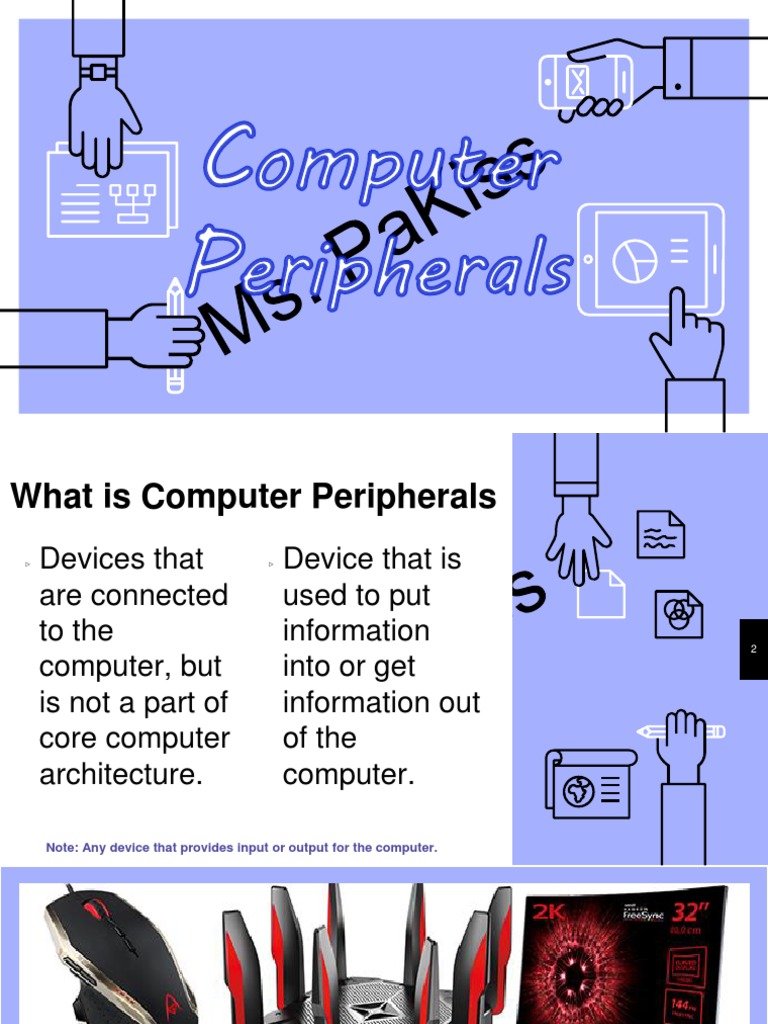 Computer Peripherals PDF Input/Output Computer Monitor