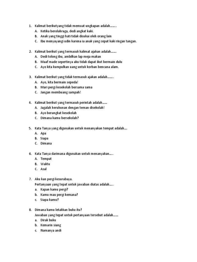 Latihan Soal Uas Ellena Pdf