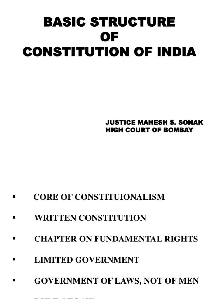 Basic structure of indian constitution pdf political science