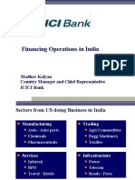 Financing Operations in India