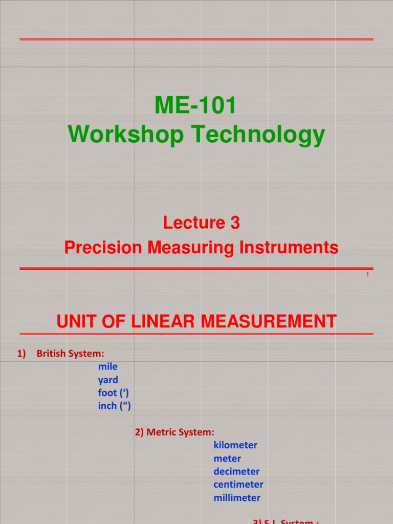 Precision Measuring Instruments Overview | PDF | Tools | Scientific ...