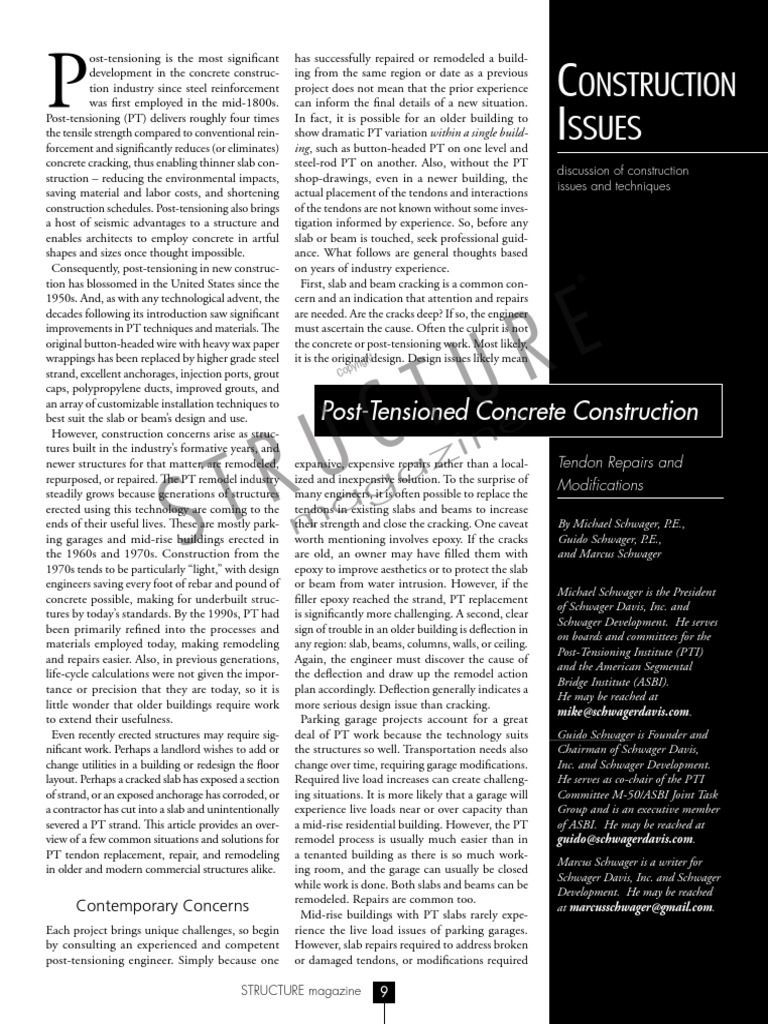 PostTensioned Concrete Construction PDF PDF Prestressed Concrete Concrete