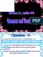 Review 2, Units 4-6: Grammar and Vocabulary