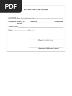MAILING - Registry Return Receipt | PDF