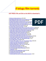 100s of Telugu Film Torrents: JUST PRESS CTRL and Click On The MUVI To Download It.