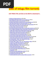 100s of Telugu Film Torrents: JUST PRESS CTRL and Click On The MUVI To Download It.