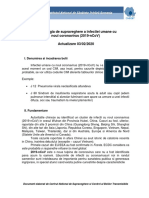 Metodologia de Supraveghere A Infectiilor Cu 2019-nCoV - ACTUALIZARE 03.02.2020