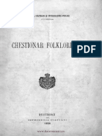 Chestionar Folcloristic