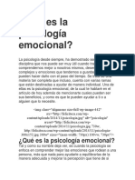 ¿Qué Es La Psicología Emocional