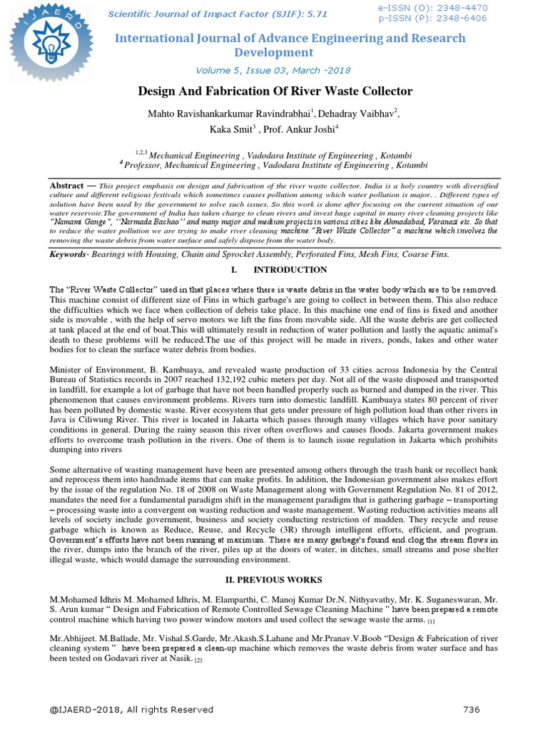 River Waste Collector Design and Fabrication | PDF | Waste Management ...