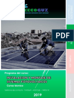 Programa de Curso Instalacion y Montaje de Sistemas Fotovoltaicos 2019 PDF