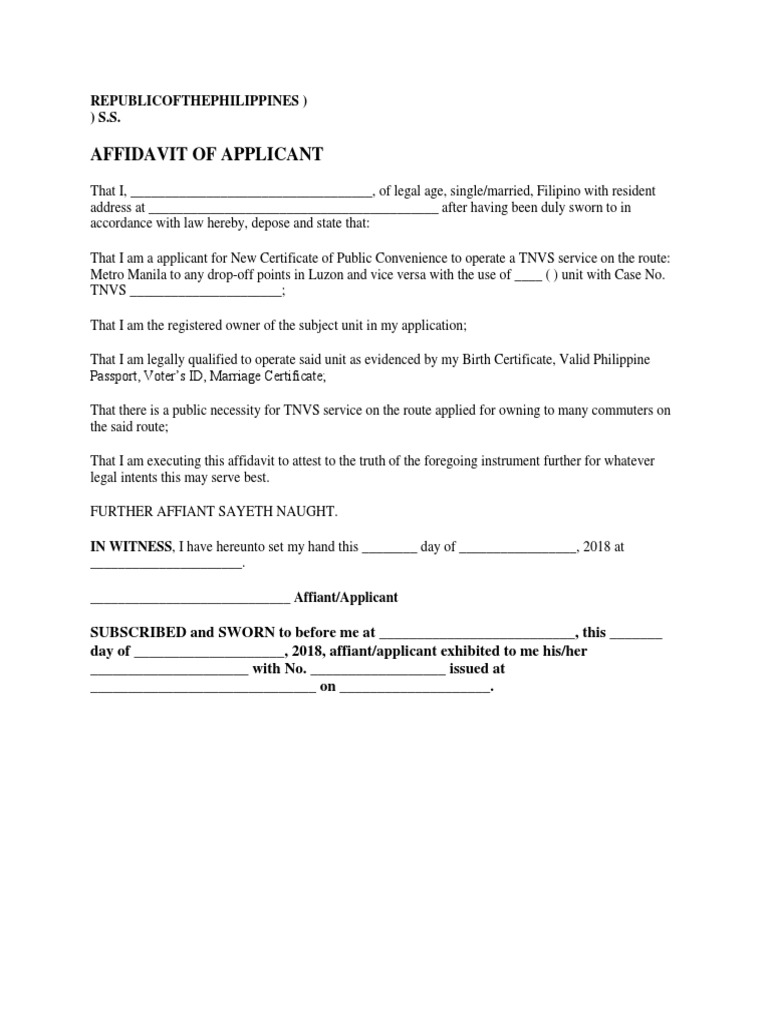 LTFRB Application | PDF