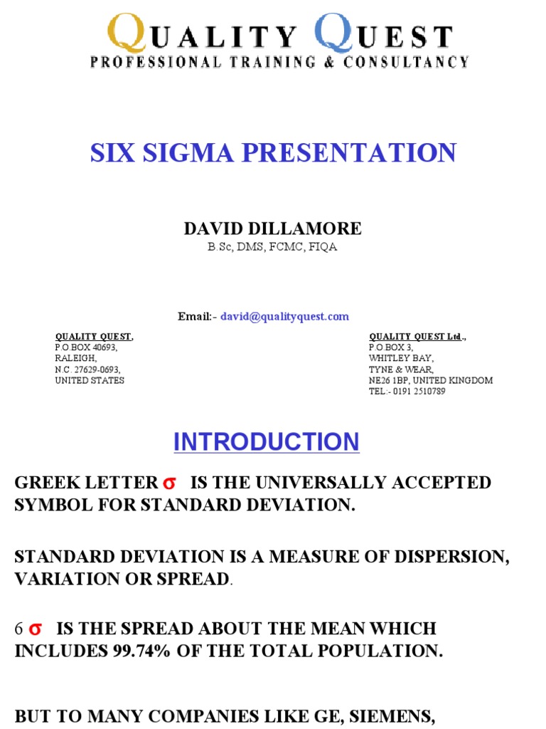 Six Sigma: Business Process Excellence | PDF