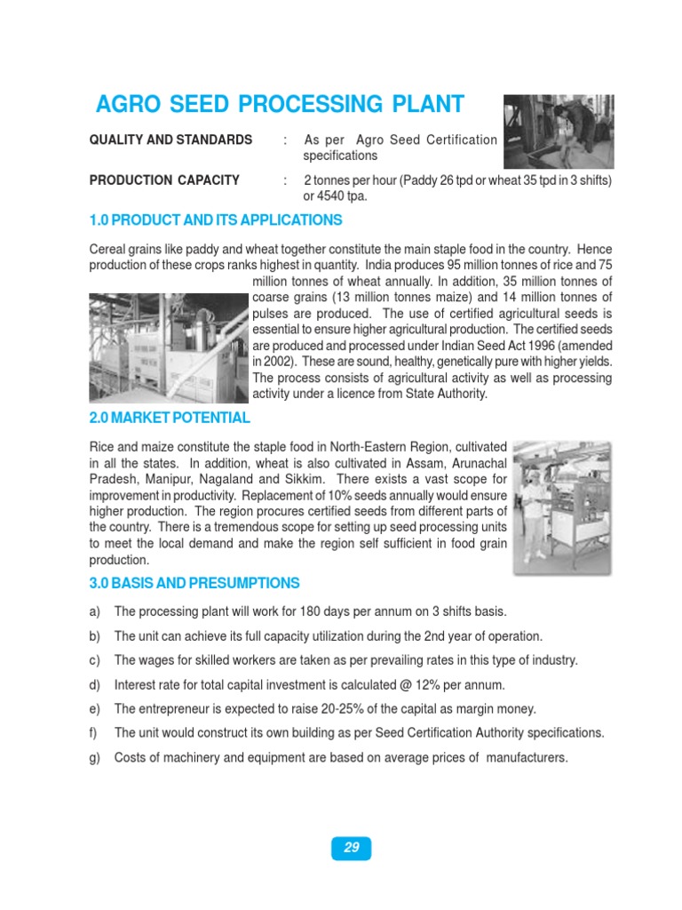 Agro Seed Processing Plant Overview | PDF | Cereals | Agriculture