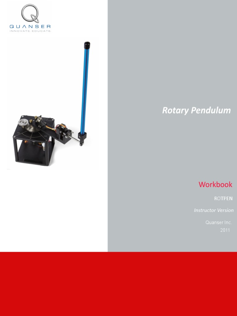 Rotary Inverted Pendulum Control Guide | PDF | Mechanical Engineering ...