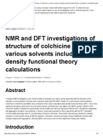 NMR and DFT investigations of structure of colchicine in various solvents
