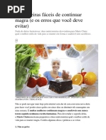 15 maneiras fáceis de continuar magra