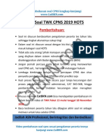 Soal Latihan TWK CPNS 2019 HOTS Paket 15 - [fix-share]