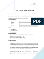 Plan de Intervención