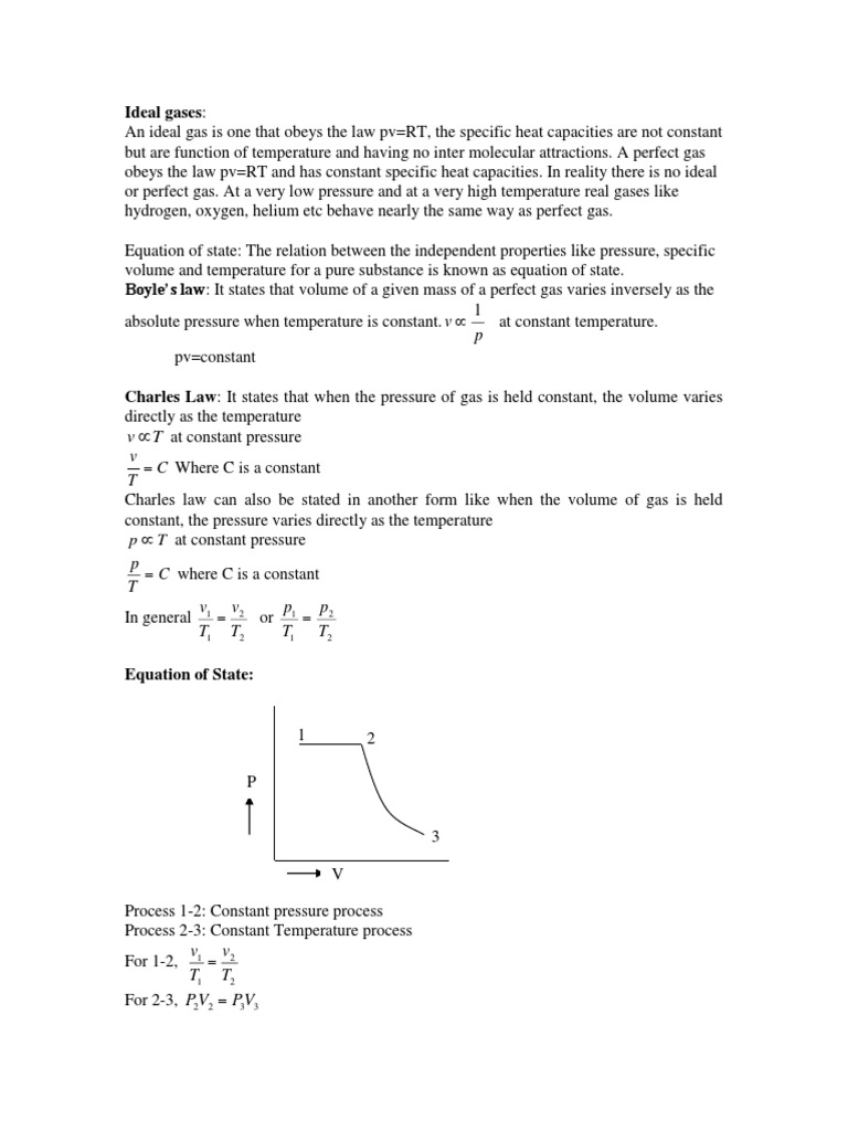 Ideal Gas Laws and Processes Explained | PDF | Gases | Enthalpy