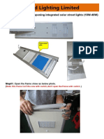 Operation Manual of Opening Integrated Solar Street Lights (TERLED)