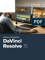 DaVinci Resolve 15 Feature Comparison