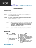 Waec Syllabus For Building Construction