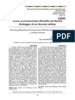 Desde La Hermenéutica Filosófica de Martin Heidegger Al Ser Docente Militar