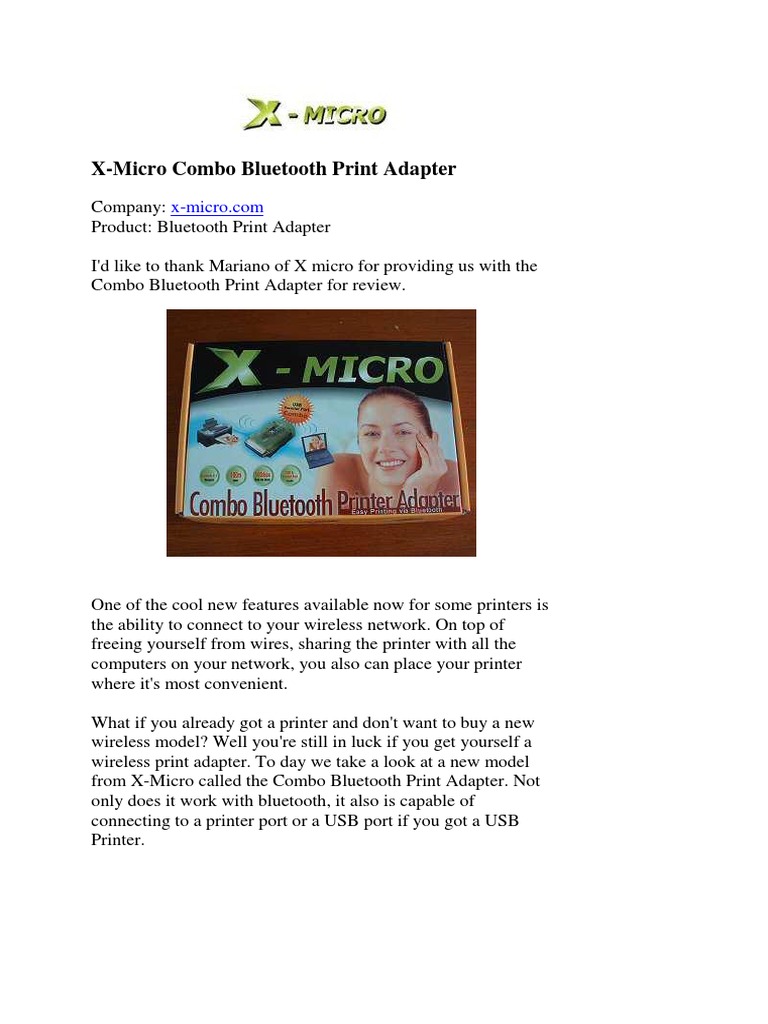 bluetooth printer combo adapter