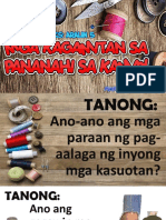 Aralin 5 Mga Kagamitan Sa Pananahi Sa Kamay