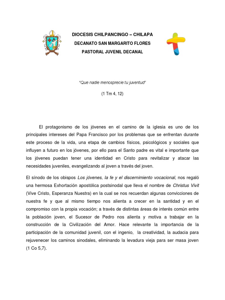 Pastoral Juvenil en Chilpancingo | PDF | Iglesia Católica | Papa Francisco