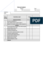 Rubrica para Investigación