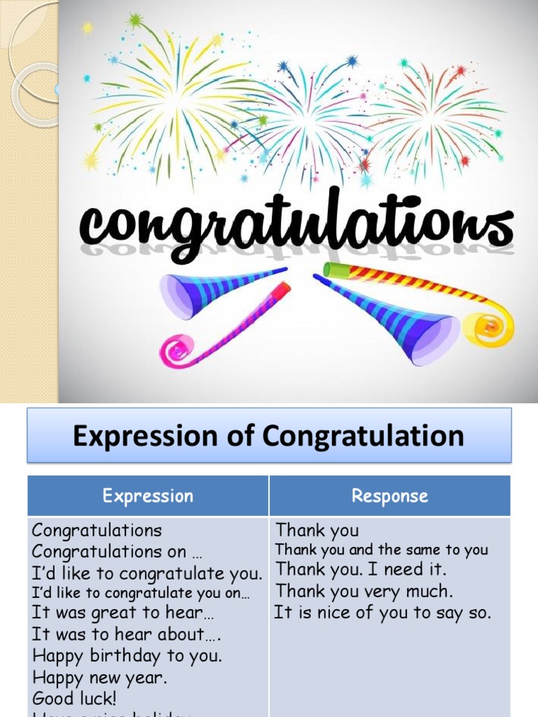 10 Expressions of Congratulation | PDF