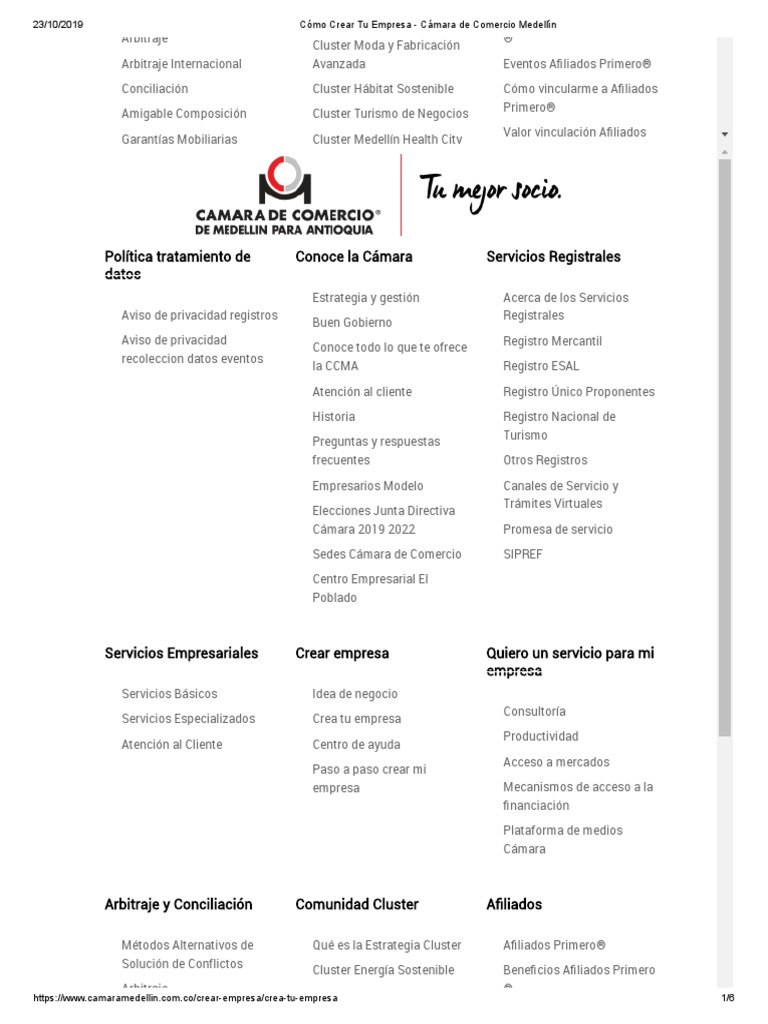 Cómo Crear Tu Empresa - Cámara de Comercio Medellín | PDF | Cámara de ...