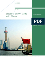 Statistics on UK trade with China