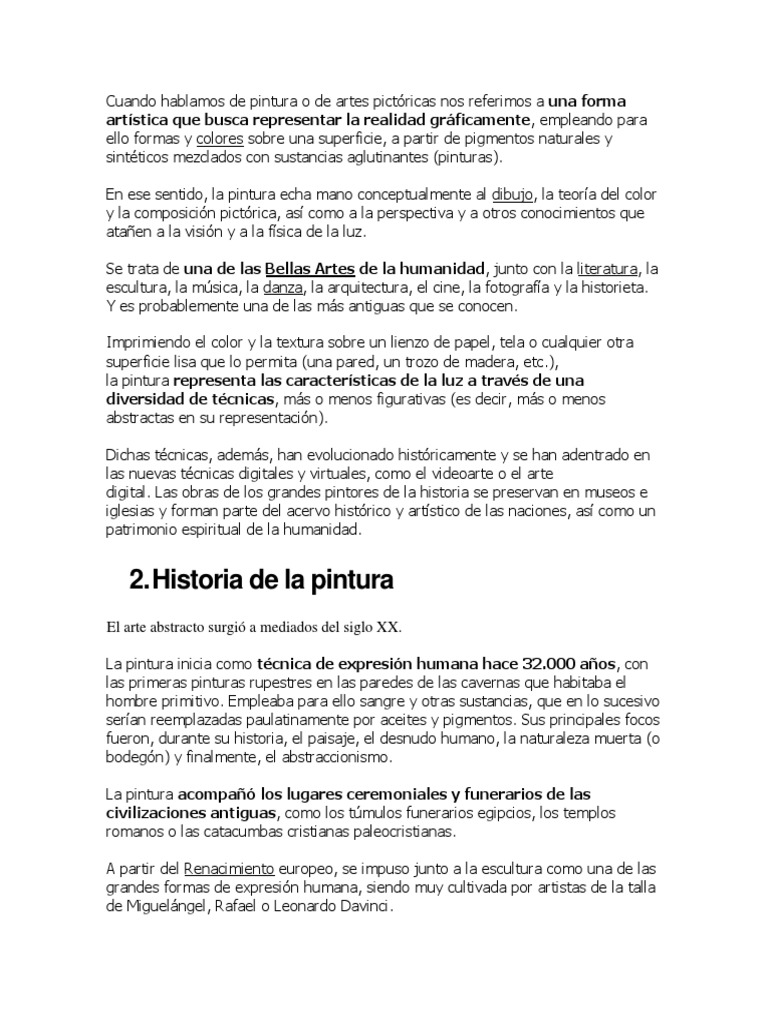 Historia y Evolución de la Pintura | PDF | Cubismo | Arte abstracto