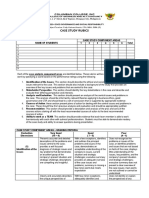 Rubrics For The Case Study