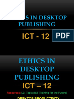Ict 12 - Ethics in Desktop Publishing