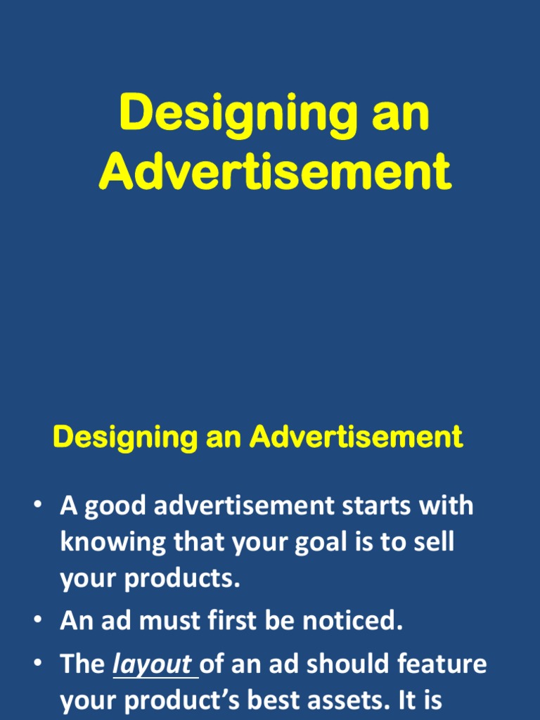 ICT - Designing An Advertisement | PDF | Page Layout | Advertising