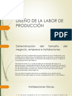 DISEÑO DE LA LABOR DE PRODUCCIÓN