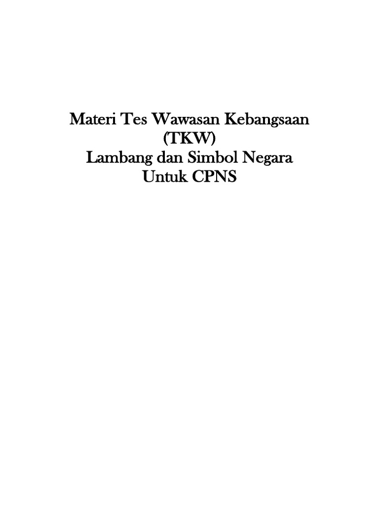 TWK Lambang Dan Simbol Negara PDF | PDF