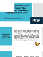 Pasien ICU, Dekubitus, DVT