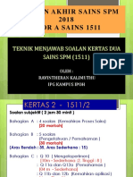 Teknik Menjawab Soalan Sains SPM 1511 Kertas 2