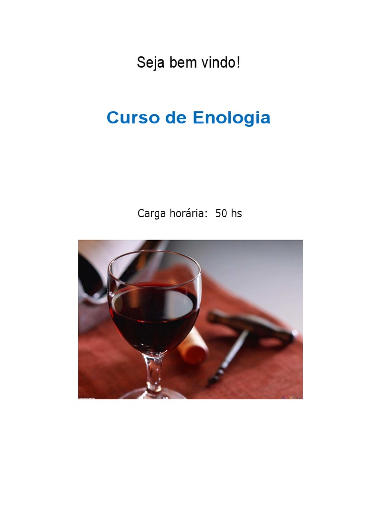Curso de Enologia | PDF | Enologia | Vinhos