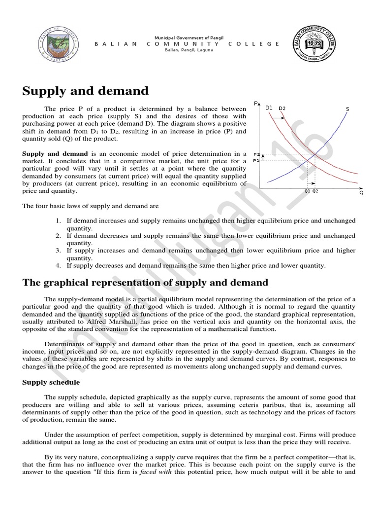 demand and supply essay questions and answers pdf