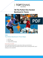 One Handed Backhand PDF