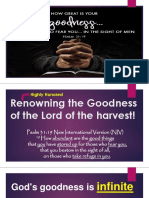 Renowning the Goodness of the Lord of the harvest