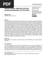 Social Media Celebrity and The Institutionalizatio